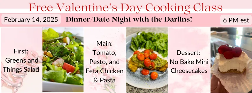 Free Valentine's Day cooking class flyer