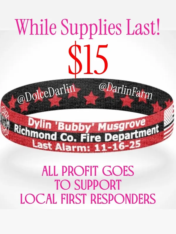 Bubby's Bracelet, purple, all profit to local first responders