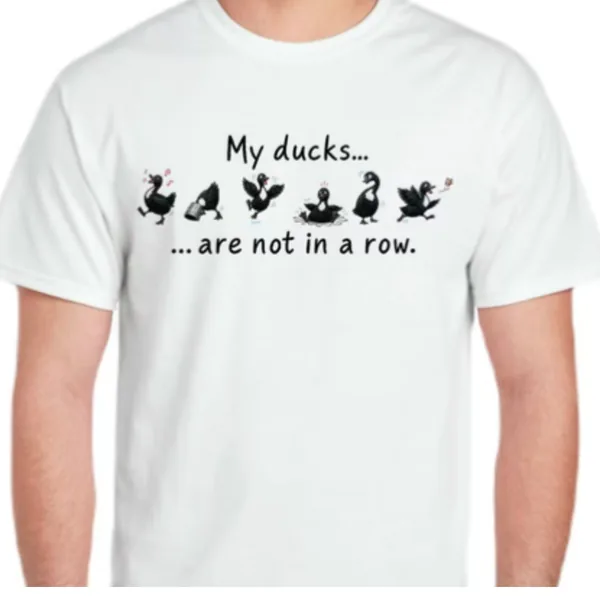 White Ducks In A Row shirt